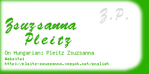 zsuzsanna pleitz business card